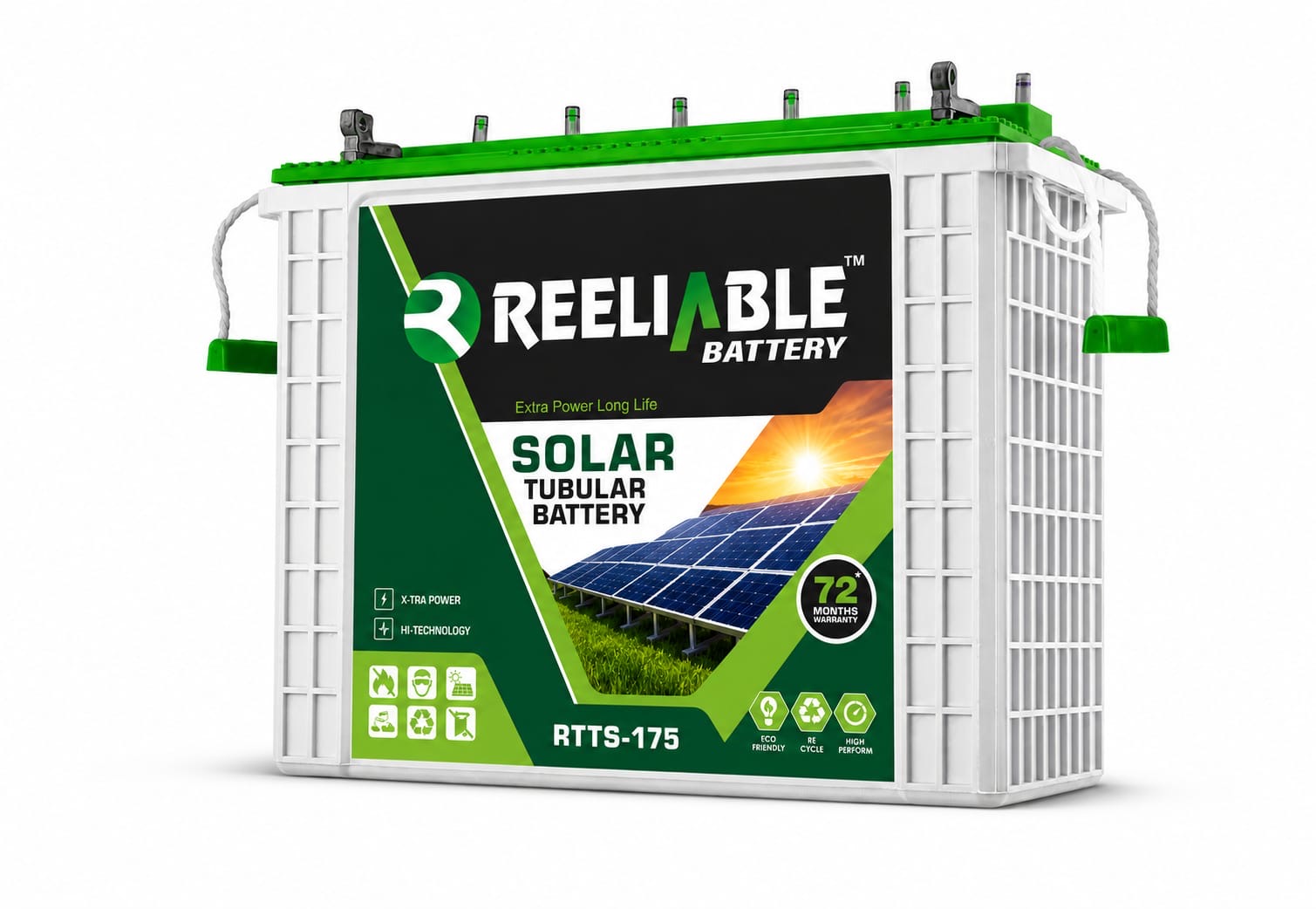 Reeliable RTTS-175 solar tubular inverter battery